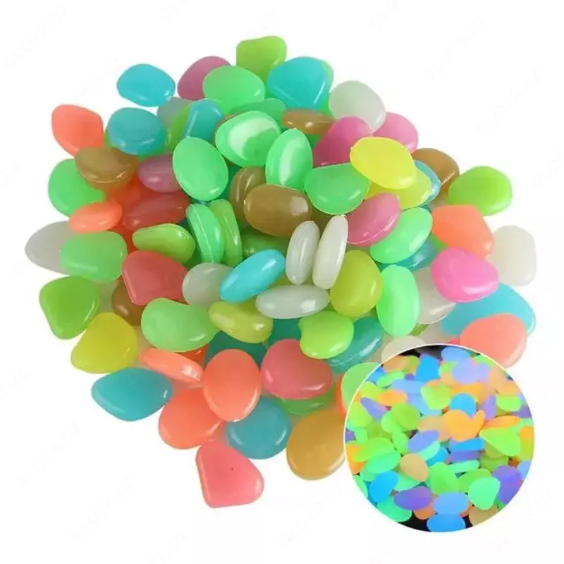 Светящиеся люминесцентные камни для декора (20 шт.)