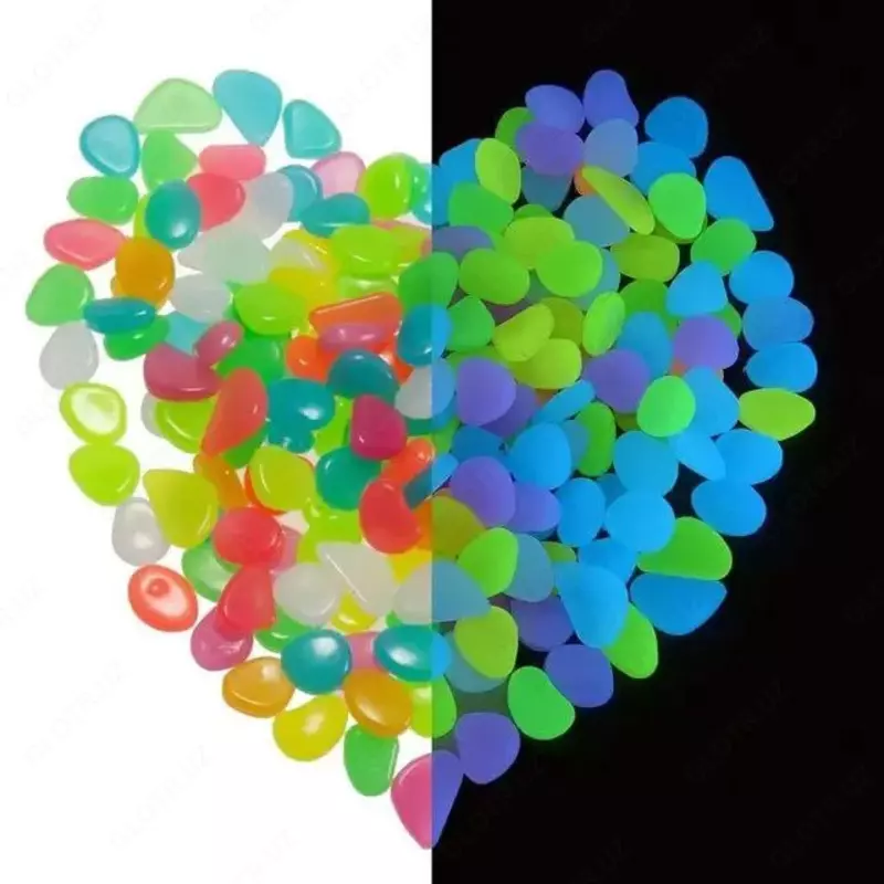 Светящиеся люминесцентные камни для декора (20 шт.)