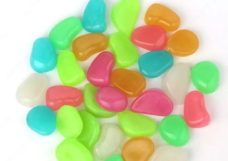 Светящиеся люминесцентные камни для декора (20 шт.)