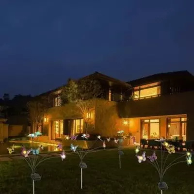 Декоративные садовые фонари-бабочки на солнечной батарее ЯТТ "Домашний Уголок"