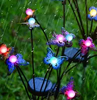 Декоративные садовые фонари-бабочки на солнечной батарее Строб лампы