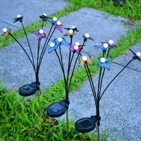 Декоративные садовые фонари-бабочки на солнечной батарее