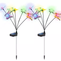 Водонепроницаемый светодиодный садовый фонарь на солнечной батарее в виде бабочки. - "Domashniy ugolok" XK