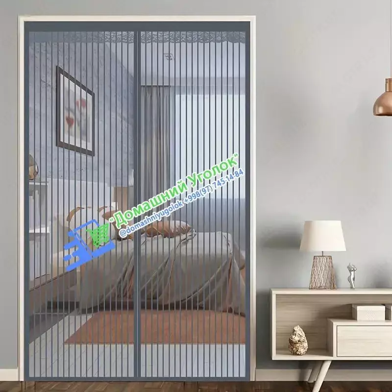 Дверная москитная сетка на магнитах (120*210см.)