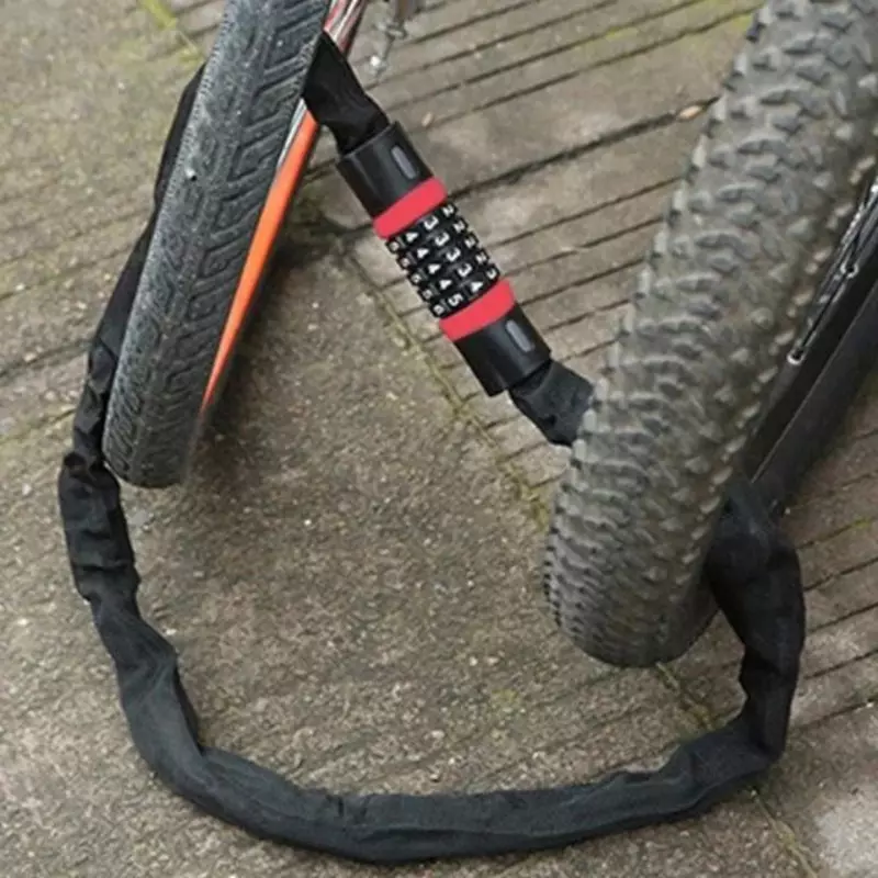 Противоугонная цепь с замком 5-значной кодовой комбинацией.