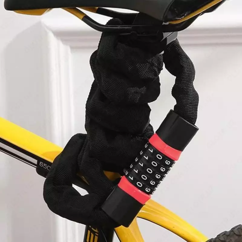 Противоугонная цепь с замком 5-значной кодовой комбинацией.