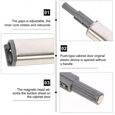 Популярная система защелки для двери шкафа с функцией нажатия и открывания.