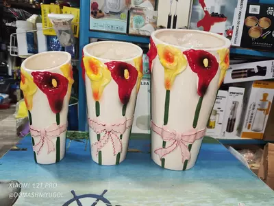 150 000 сум / шт. Комплект из 3-х керамических ваз