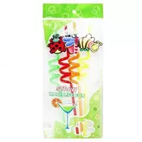 20 000 сум Многоразовые акриловые трубочки Curly Straws в форме фигурных соломинок для питья напитков (4 шт.)