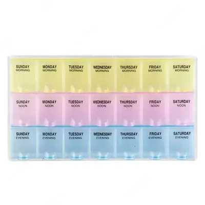 Таблетница-органайзер для таблеток 21 ячейка (21x11