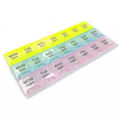 Таблетница-органайзер для таблеток 21 ячейка (21x11