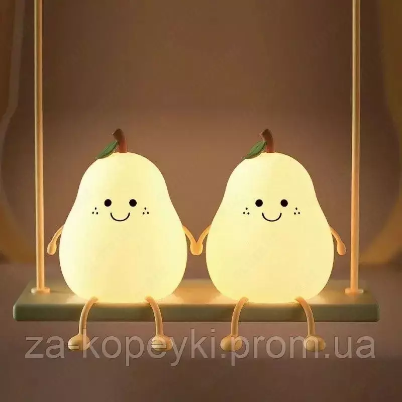 Светодиодный беспроводной силиконовый ночник-светильник (Груша)