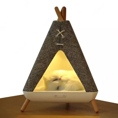 Регулируемая палатка образная декоративная лампа для домашних животных.