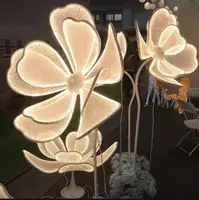  Напольный светодиодный светильник - сияющий пион - 