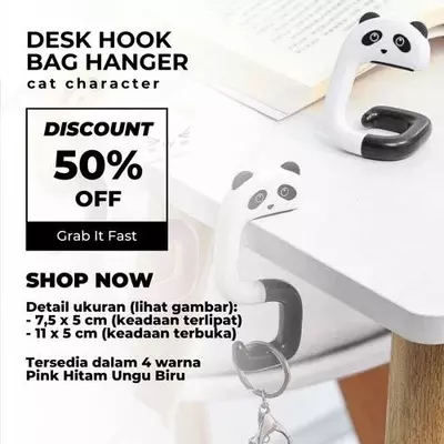 20 000 сум / шт. Портативная вешалка Bakku Hook & Bag Hanger для сумок