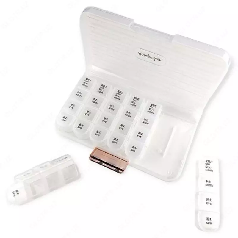 Таблетница-Органайзер для таблеток 4 раза в день на 7 дней