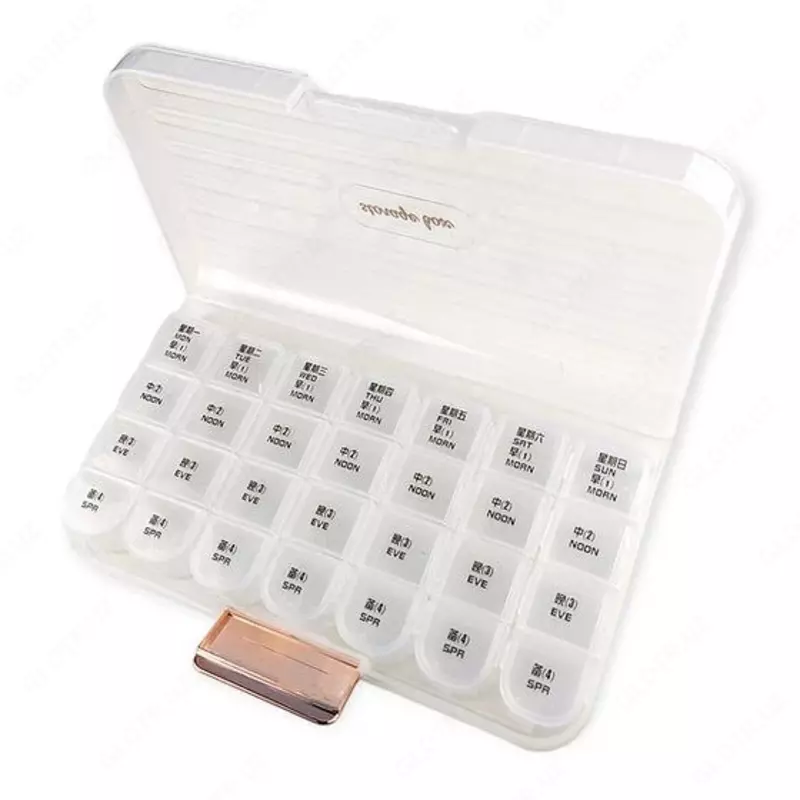 Таблетница-Органайзер для таблеток 4 раза в день на 7 дней