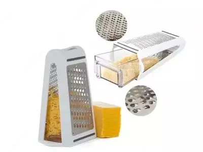 Двусторонняя терка с контейнером 2 в 1