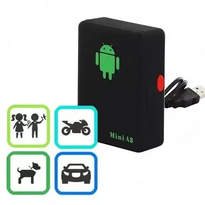 Персональный трекер GSM Mini A8 с прослушиванием для автомобиля Персональный трекер GSM Mini A8 с прослушиванием для автомобиля