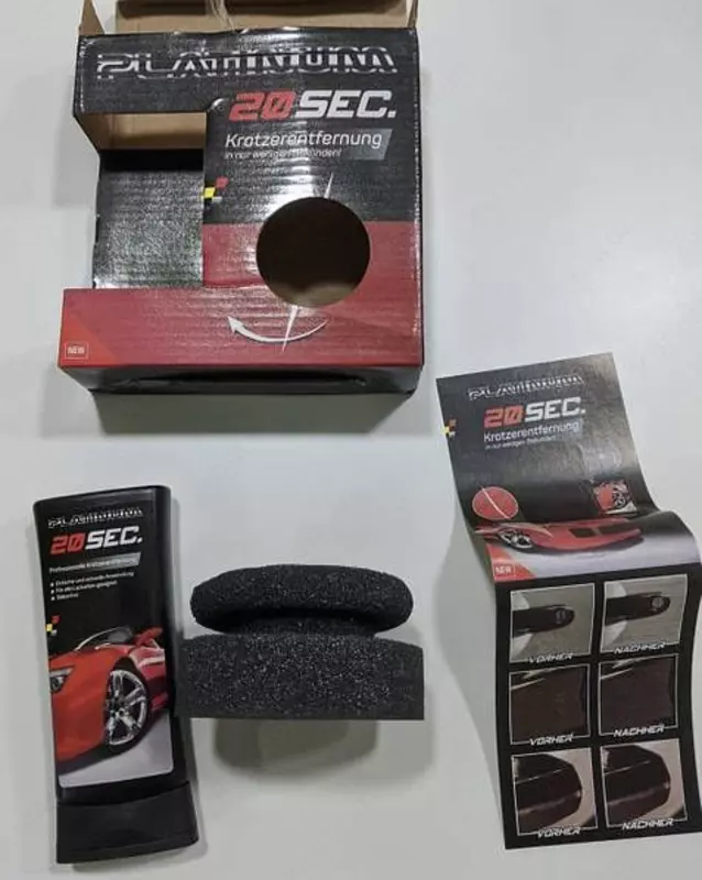 Паста Platinum 20 sec для удаления царапин на автомобиле