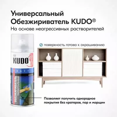 Аэрозольный KUDO KU-9102 обезжириватель для авто (0.52 л.) Только в розницу