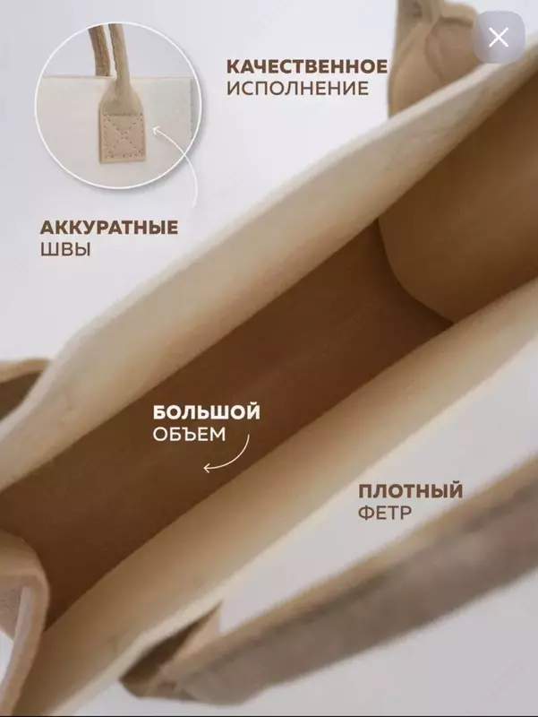 ЯТТ "Домашний Уголок" - Оригинальная сумка-шопер (пакет) из фетра