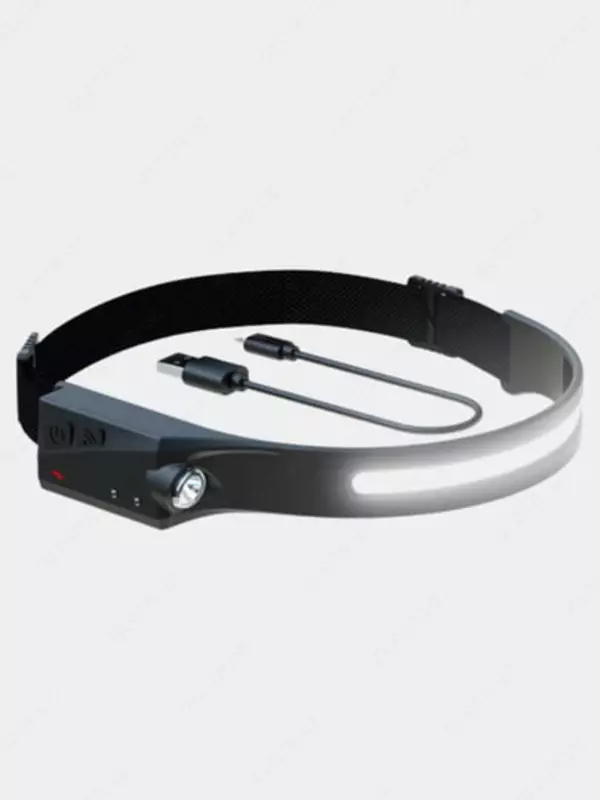 LIN-91956 Налобный фонарь headlamp 3W+3W (32х18х280мм)