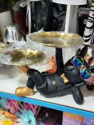 350 000 сум / шт. Интерьерная статуэтка-органайзер в виде Собаки в очках (Бульдог) 