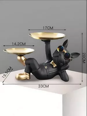 Интерьерная статуэтка-органайзер в виде Собаки в очках (Бульдог) 