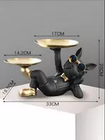 Интерьерная статуэтка-органайзер в виде Собаки в очках (Бульдог)  Статуэтки