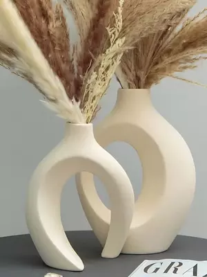 Ваза керамическая, для сухоцветов и декора интерьера