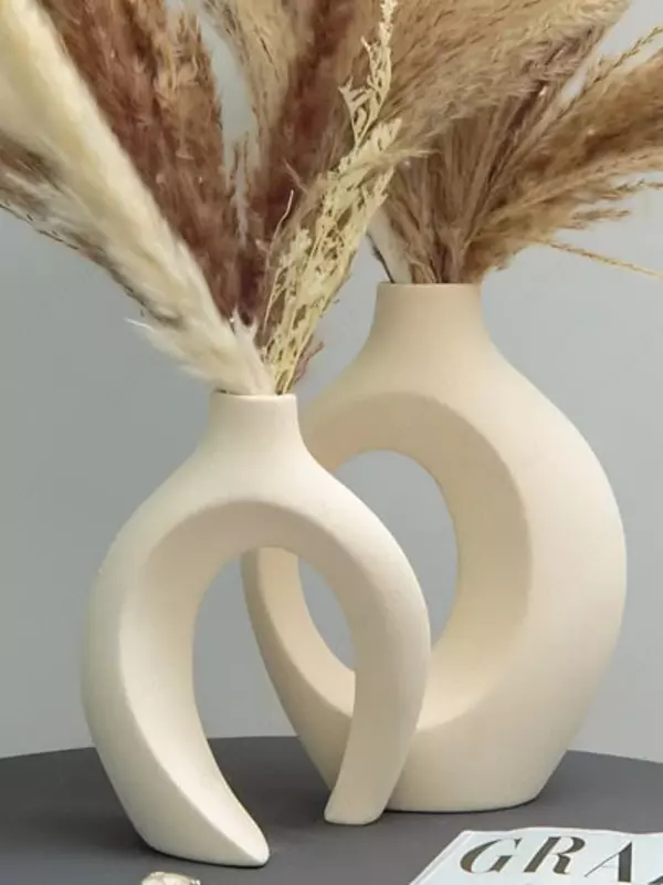 Ваза керамическая, для сухоцветов и декора интерьера