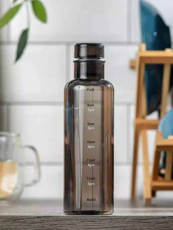 Стеклянная глянцевая бутылка для воды (500 мл)