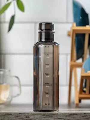 Стеклянная глянцевая бутылка для воды (500 мл)