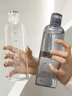 Стеклянная глянцевая бутылка для воды (500 мл) ЯТТ "Домашний Уголок"