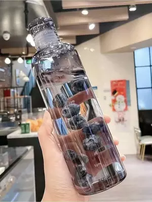 Стеклянная глянцевая бутылка для воды (500 мл)