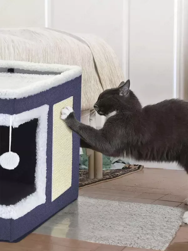 "Domashniy ugolok" XK - Универсальная лежанка-домик с когтеточкой для кошек и собак 