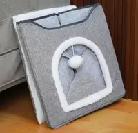 Универсальная лежанка-домик с когтеточкой для кошек и собак  Tirnoq charxlari