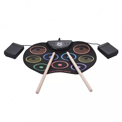 Портативная электронная барабанная установка для детей.