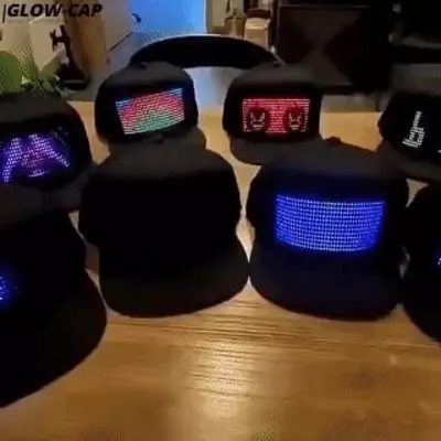 Анимированная светодиодная кепка Bluetooth