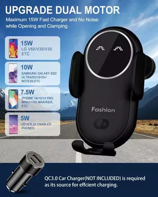 Универсальный держатель для телефона с беспроводной зарядкой