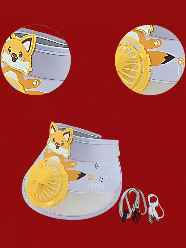 Детская солнцезащитная кепка с вентилятором и USB-зарядкой