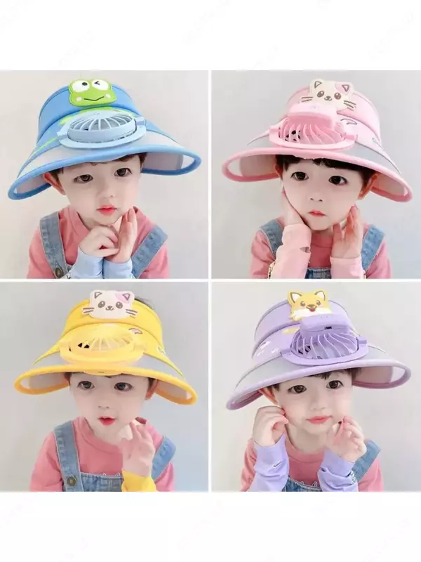 Детская солнцезащитная кепка с вентилятором и USB-зарядкой