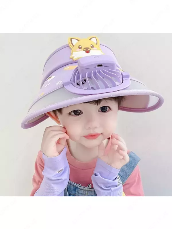 Детская солнцезащитная кепка с вентилятором и USB-зарядкой