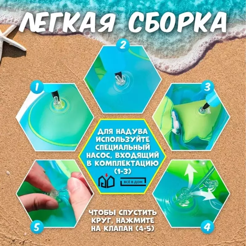  Детский круг для плавания с козырьком (до 30 кг) ЯТТ Домашний Уголок