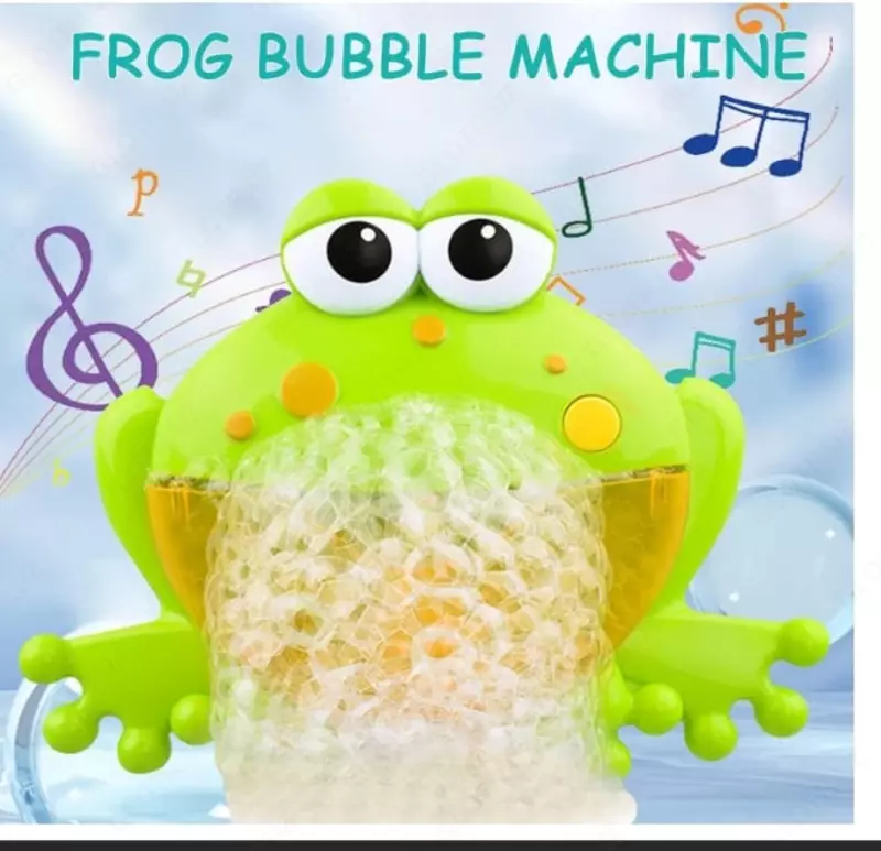 Игрушка-генератор пены Лягушка для ванной Интерактивные игрушки