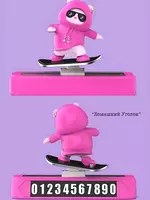 150 000 сум Автовизитка и декор на автомобильной панели - "Медведь-скейтбордист" (12 × 9