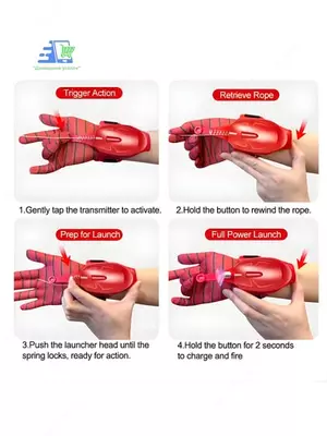 Веб-шутер Человека-Паука с перчаткой игровое устройство для выстрелов паутиной ЯТТ "Домашний Уголок"