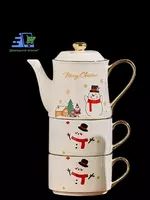 Рождественский керамический набор из 3 предметов (чайник 450 мл