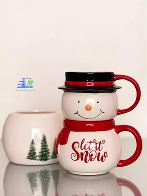 Qorbobo yig‘ish krujkalari Frosty Xmas - Yangi yil to‘plami (3 tadan 1)